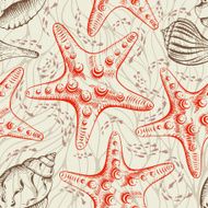 Shell seamless pattern N3