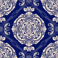 Blue geometric seamless pattern