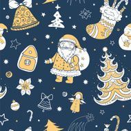 seamless vector Christmas pattern N4