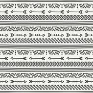 Hand drawn geometric ethnic seamless pattern Doodles style Tribal native vector