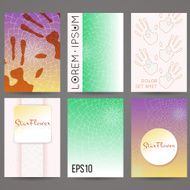 Set of vector design templates Brochures in random colorful style N232