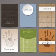 Set of vector design templates Brochures in random colorful style N236