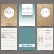 Set of vector design templates Brochures in random colorful style N237