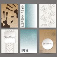 Set of vector design templates Brochures in random colorful style N238