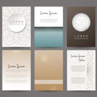 Set of vector design templates Brochures in random colorful style N240