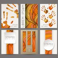 Set of vector design templates Brochures in random colorful style N241