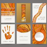 Set of vector design templates Brochures in random colorful style N242