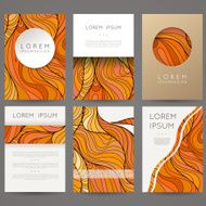 Set of vector design templates Brochures in random colorful style N243