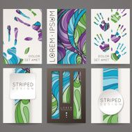 Set of vector design templates Brochures in random colorful style N244