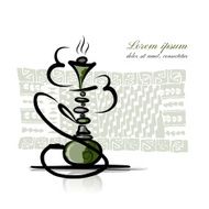 Hookah sketch for your design N4