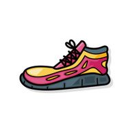 Running shoes doodle