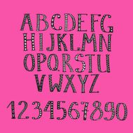 hand drawn ethnic alphabet