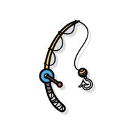 Fishing rod doodle N4