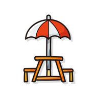 umbrella chair doodle