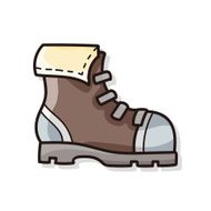 camping boot doodle