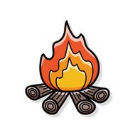 camp fire doodle