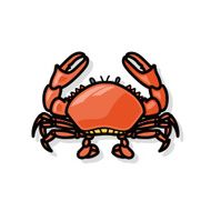 sea animal crab doodle