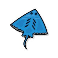 sea animal Stingray doodle