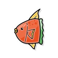 sea animal fish doodle