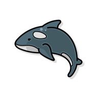 sea animal whale doodle