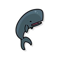 sea animal whale doodle N2
