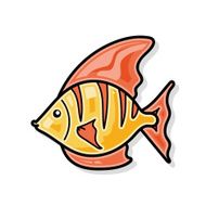 sea animal fish doodle N2