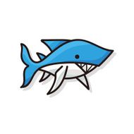 sea animal shark doodle