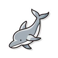 sea animal dolphin doodle