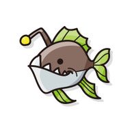 sea animal fish doodle N3