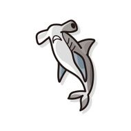 sea animal shark doodle N3