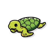 sea animal turtle doodle