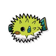 sea animal Puffer doodle