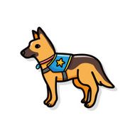 Police dog doodle