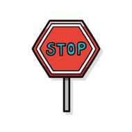 stop sign safety barriers doodle N10