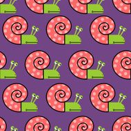 Snail shell with pink on purple background seamless texture Cut