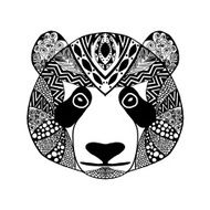 Zentangle stylized panda Sketch for tattoo or t-shirt