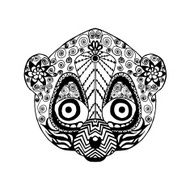 Zentangle stylized lemur Sketch for tattoo or t-shirt
