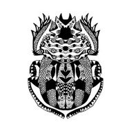 Zentangle stylized scarab Sketch for tattoo poster print t-shirt