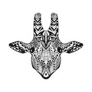 Zentangle stylized giraffe Sketch for tattoo or t-shirt