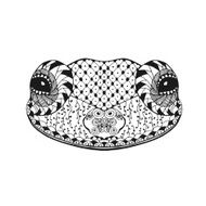 Zentangle stylized frog Sketch for tattoo or t-shirt