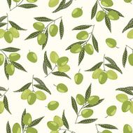 seamless vector pattern with olives