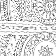 Black and white ornament Hand drawn pattern