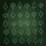 Hand drawn chalk style illustration N17