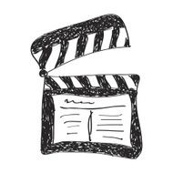 Simple doodle of a clap board N3