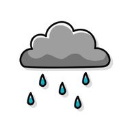 rainy cloud doodle N5