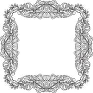Black hand drawn doodle frame N2