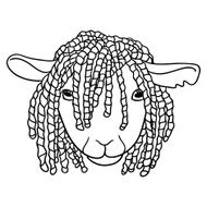 Sheep with dreadlocks