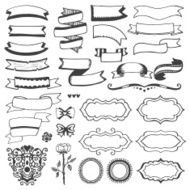 Set of vintage sketch elements N5