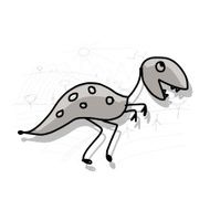 Dinosaur funny sketch for your design N35
