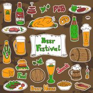 Beer festival vector set